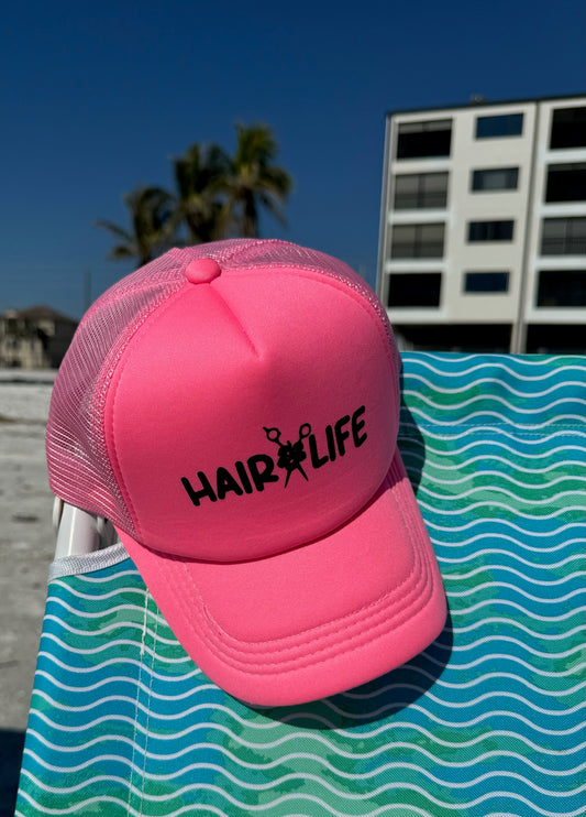 Hair Life Trucker Hat (PINK)