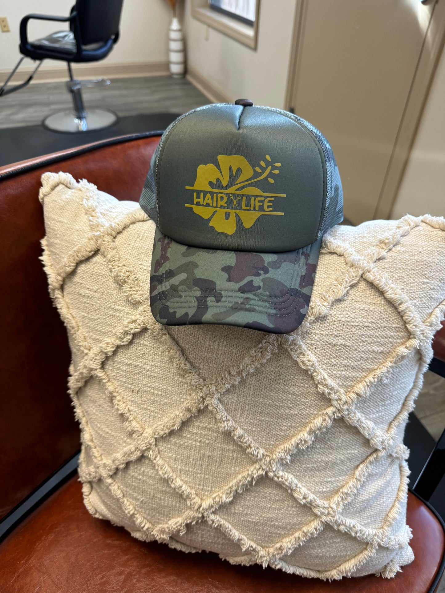 Hair Life Trucker Hat (CAMO)