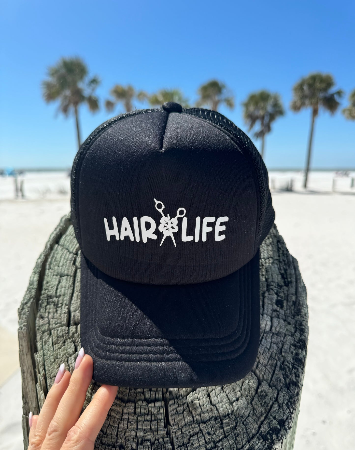 Hair Life Trucker Hats (Black)