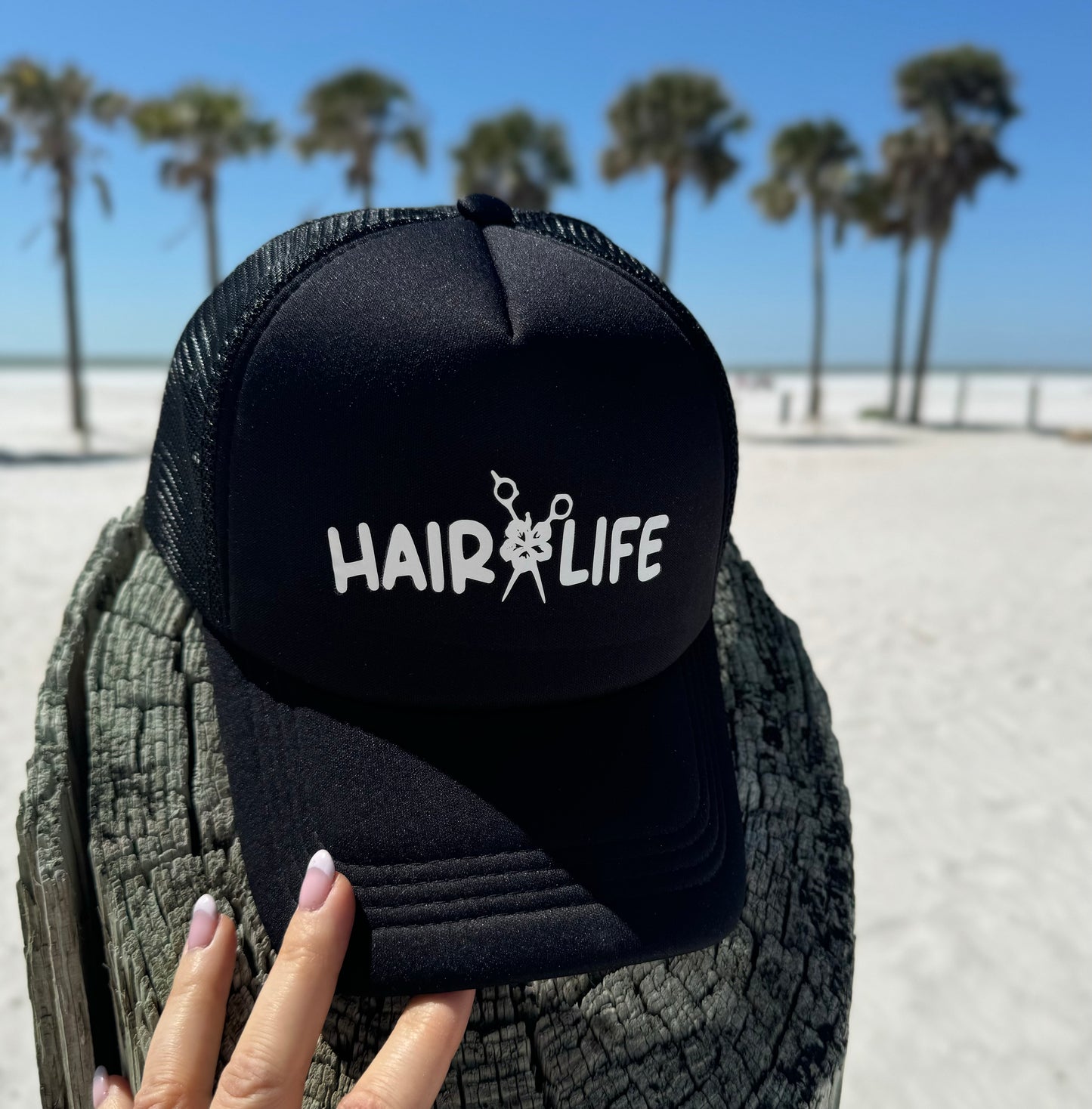 Hair Life Trucker Hats (Black)