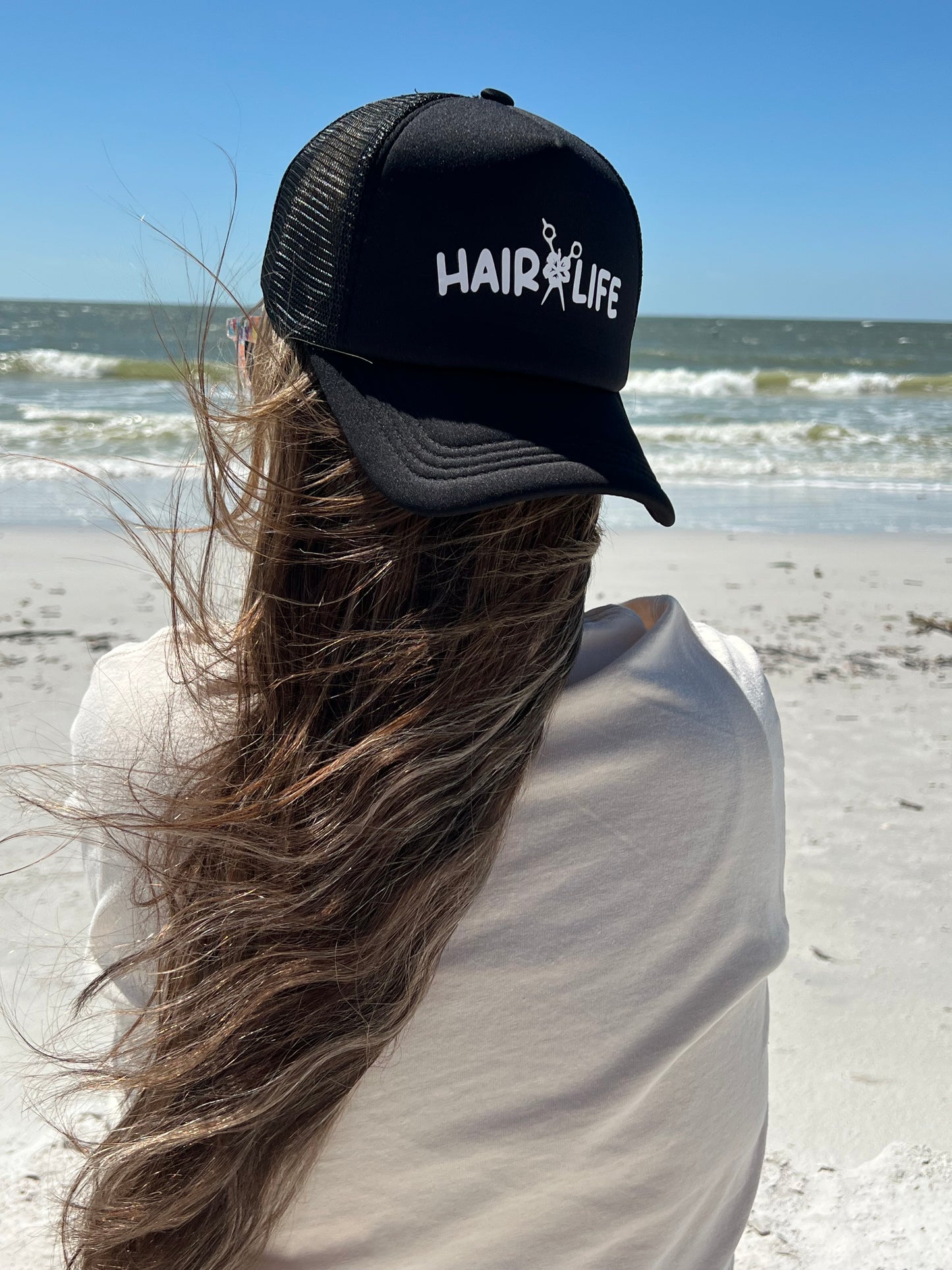 Hair Life Trucker Hats (Black)